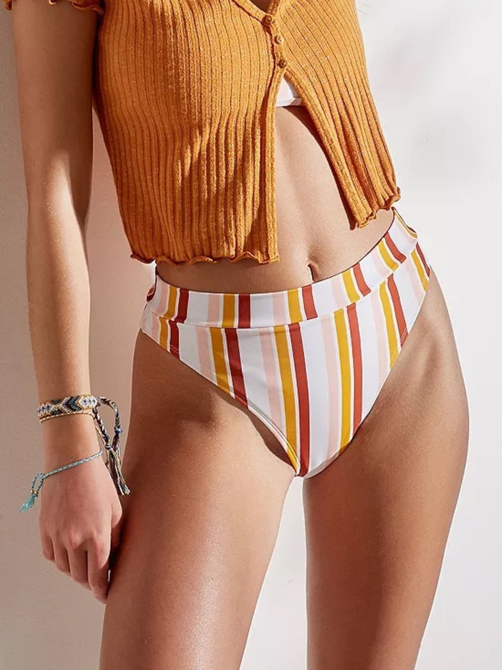 NWT - Out From Under Brazilian '80s Printed Bikini Bottoms